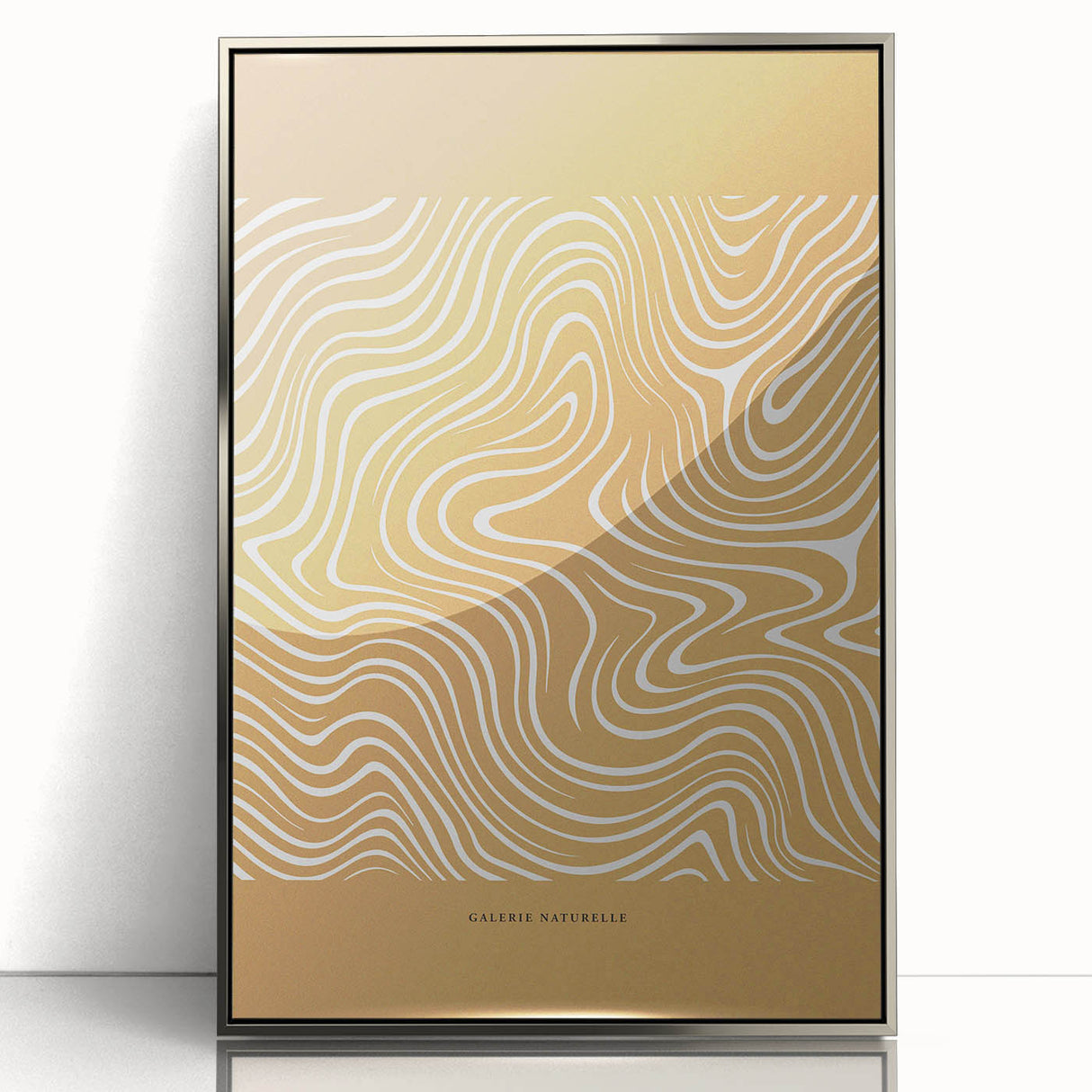 Framed abstract minimalist wall art collection showcasing sleek silver accents and clean lines, perfect for modern home decor and aesthetic enhancement.