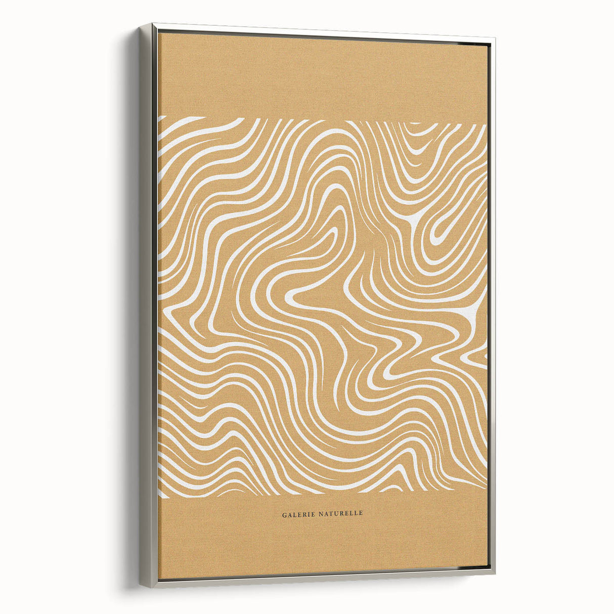 Framed abstract minimalist wall art design showcasing a silver side profile, set against a clean background, perfect for modern home decor.