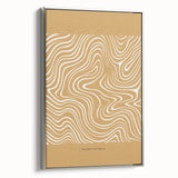 Framed abstract minimalist wall art design showcasing a silver side profile, set against a clean background, perfect for modern home decor.