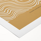 Abstract minimalist design wall art featuring soft pastel colors and geometric shapes on rolled canvas, ideal for modern home decor. Packaged securely in a sturdy cardboard tube.