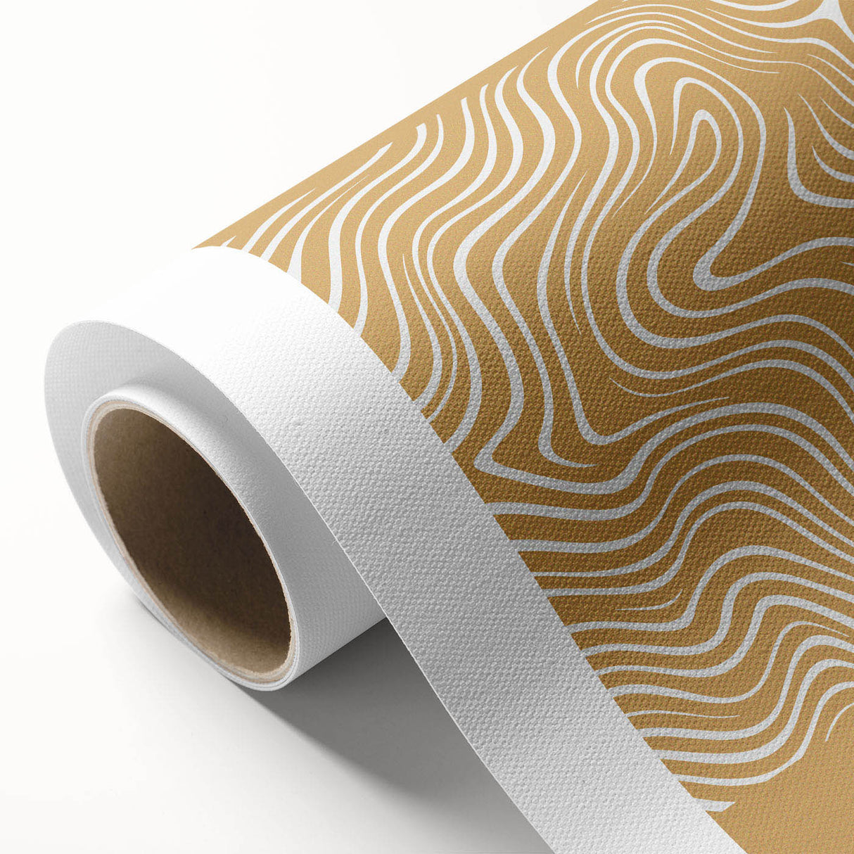 Abstract minimalist wall art on rolled canvas, showcasing soft pastel colors and geometric shapes. Ideal for modern home decor, packaged securely in a protective tube.