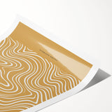 Abstract minimalist wall art print showcasing soft pastel colors and geometric shapes, rolled and ready for display, perfect for modern home decor.