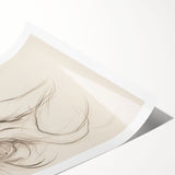 Abstract minimalist wall art print showcasing soft pastel colors and geometric shapes, rolled for easy framing and display.