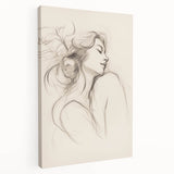 Abstract minimalist wall art collection on stretched canvas, showcasing soft pastel colors and geometric shapes, ideal for modern decor.