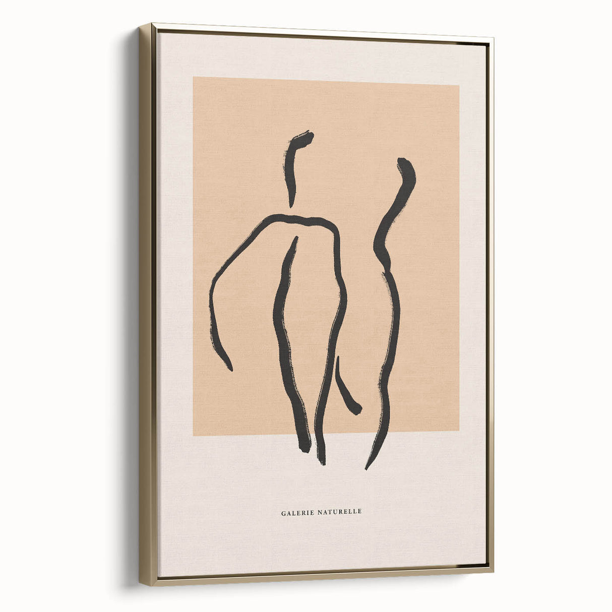 Framed abstract minimalist wall art collection showcasing gold accents on a sleek canvas, emphasizing modern design and elegance.