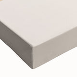 Close-up of a stretched canvas featuring an abstract minimalist wall art design in soft pastel colors, showcasing smooth textures and elegant lines.