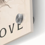 Close-up of an abstract minimalist wall art piece showcasing a blend of soft colors and geometric shapes, designed for modern home decor, highlighting elegance and simplicity.