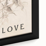 Close-up of a framed abstract minimalist wall art piece showcasing a blend of soft pastel colors and geometric shapes, perfect for modern home decor.