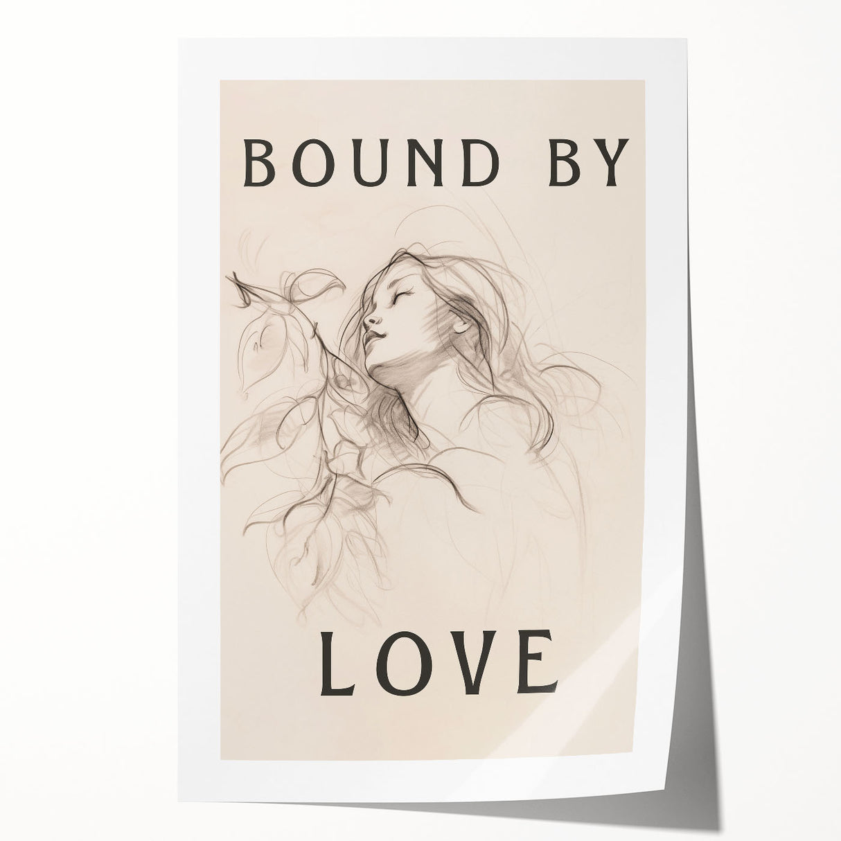 Abstract minimalist design wall art print showcasing soft pastel colors and geometric shapes, rolled and packaged securely in a protective tube for easy display.