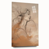 Minimalist abstract wall art design displayed in a modern acrylic frame, showcasing vibrant colors and geometric shapes for contemporary decor. Ideal for enhancing living spaces or office environments.