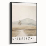 Framed black minimalist wall art with an abstract design, showcasing elegant lines and shapes, ideal for modern home decor in a stylish living space.