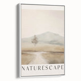 Framed canvas artwork showcasing an abstract minimalist design in soft white tones, elegantly displayed from a side view, perfect for modern home decor.