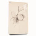 Abstract minimalist wall art collection displayed in acrylic glass, showcasing a side view with visible pins. The modern design features subtle colors, enhancing contemporary decor aesthetics. Ideal for art enthusiasts seeking unique home accents.