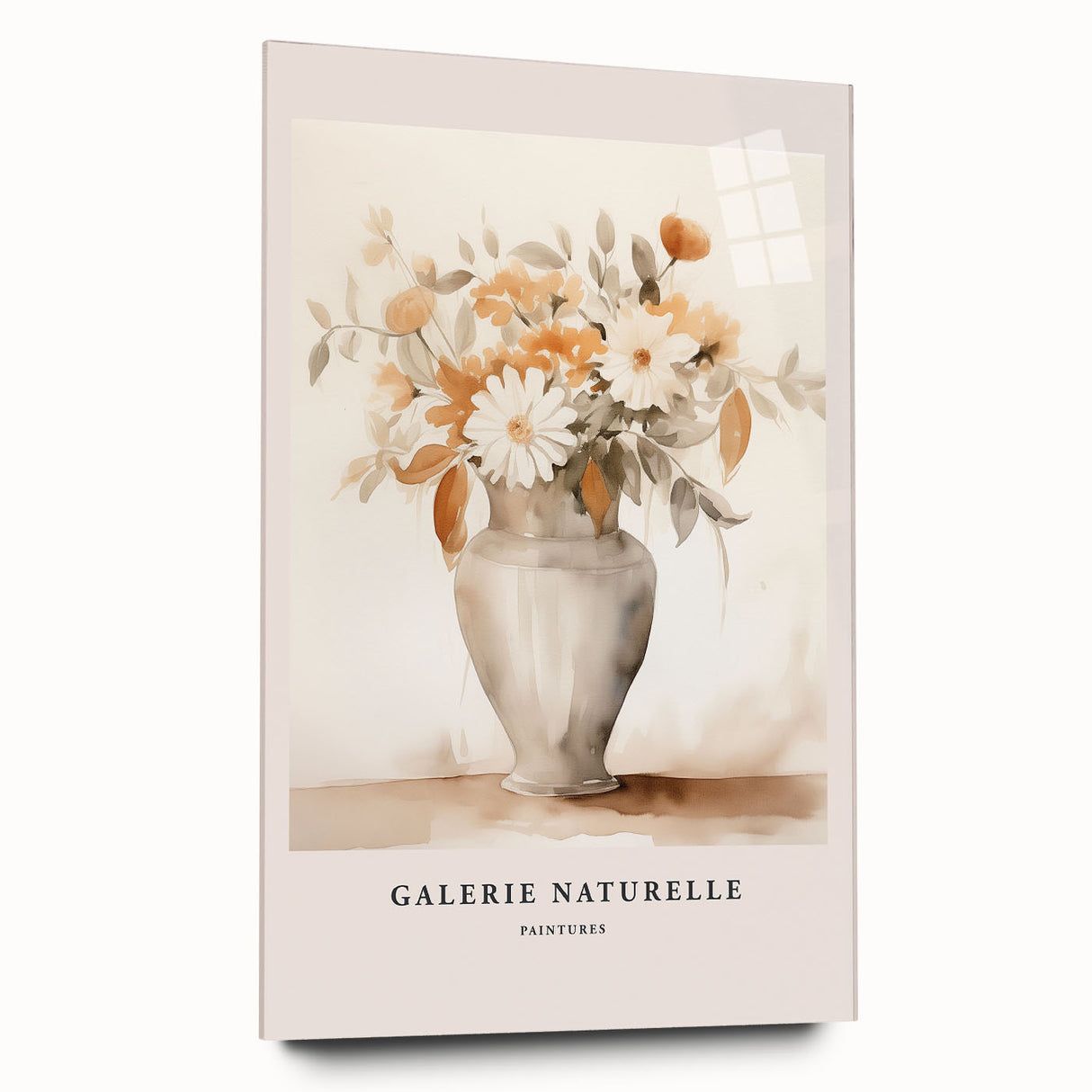 Acrylic glass wall art collection showcasing abstract minimalist design in soft pastel colors, elegantly displayed from a side view without pins, ideal for modern decor.