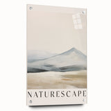 Abstract minimalist wall art design displayed in a sleek acrylic frame, showcasing muted colors and delicate patterns, ideal for modern home decor.