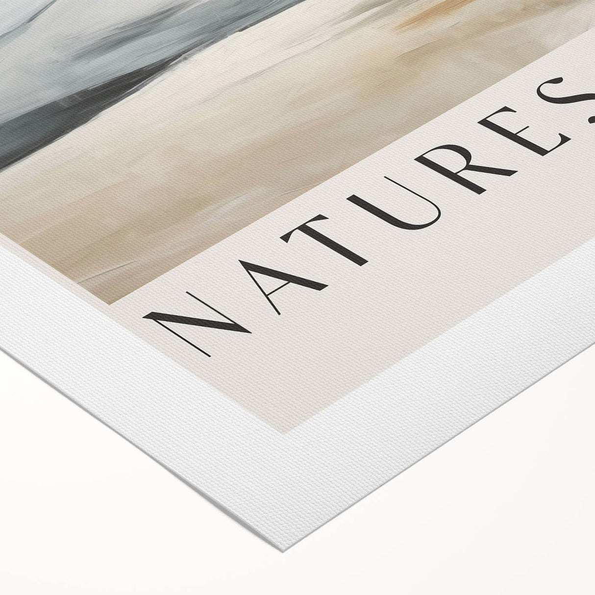 Abstract minimalist wall art design featuring fluid shapes and muted earth tones, beautifully printed on rolled canvas, ideal for modern home decor.