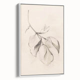 Framed wall art featuring an abstract minimalist design with soft white tones and subtle textures, ideal for modern home decor or office aesthetics.