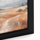 Close-up of a framed minimalist abstract wall art piece showcasing soft pastel colors and geometric shapes, perfect for modern home decor. Ideal for adding elegance and sophistication to any living space.