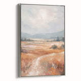 Framed canvas wall art displaying an abstract minimalist design in silver tones, showcasing a sleek side view that highlights its modern aesthetic and elegant finish.