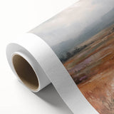 Abstract minimalist wall art design showcasing a blend of soft pastel colors and geometric shapes on rolled canvas, ideal for modern home decor. The artwork emphasizes simplicity and elegance, making it a perfect addition to contemporary interiors.