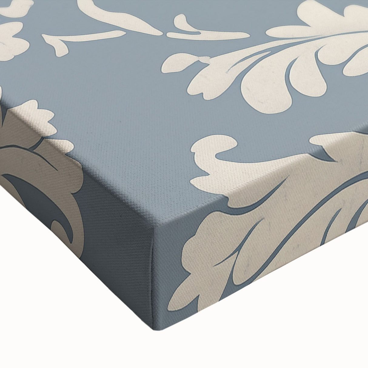 Close-up of a stretched canvas showcasing an abstract minimalist design with soft pastel colors and textured details, ideal for modern home decor.