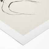 Abstract minimalist wall art design featuring geometric shapes in warm earth tones, elegantly rolled in a protective cardboard tube for easy display and shipping.