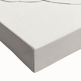 Close-up of a stretched canvas featuring an abstract minimalist design in soft pastels, showcasing gentle curves and geometric shapes, perfect for modern home decor.