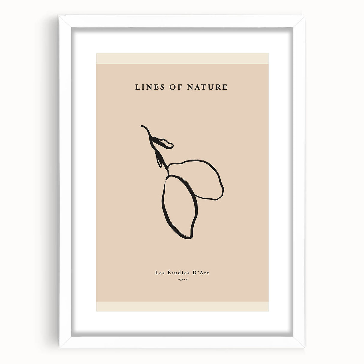 Abstract minimalist wall art collection featuring a framed piece with a white mat, showcasing a modern design. Perfect for contemporary home decor, this artwork enhances any living space with its clean lines and subtle elegance.
