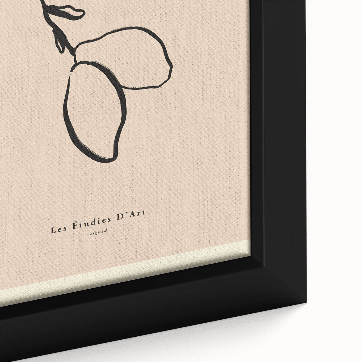 Close-up of an abstract minimalist framed wall art piece showcasing soft pastel colors and geometric shapes, perfect for modern home decor and artistic interiors.
