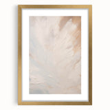 Abstract minimalist wall art collection featuring a gold-framed design with a mat, showcasing elegant lines and soft colors, perfect for modern home decor.