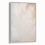 Framed minimalist wall art collection featuring an abstract design in soft colors, displayed from a side view against a neutral background. Ideal for modern decor.