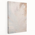 Abstract minimalist wall art design on stretched canvas, showcasing soft color gradients and geometric shapes in a side view. Ideal for modern decor and artistic spaces.