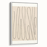 Framed abstract minimalist wall art collection showcasing a serene white canvas with subtle geometric designs, perfect for modern decor.
