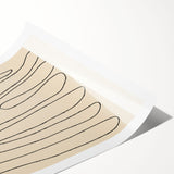 Abstract minimalist wall art collection featuring soft pastel colors and geometric shapes, rolled for easy transport and display in any modern space.