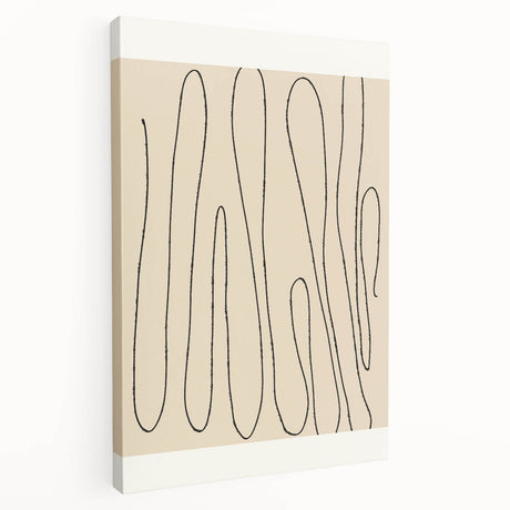 Abstract minimalist wall art collection featuring a side view of stretched canvas with soft color gradients and geometric shapes, ideal for modern decor.