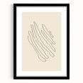 Black-framed wall art showcasing an abstract minimalist design in a sleek mat, perfect for modern home decor, emphasizing elegance and simplicity.