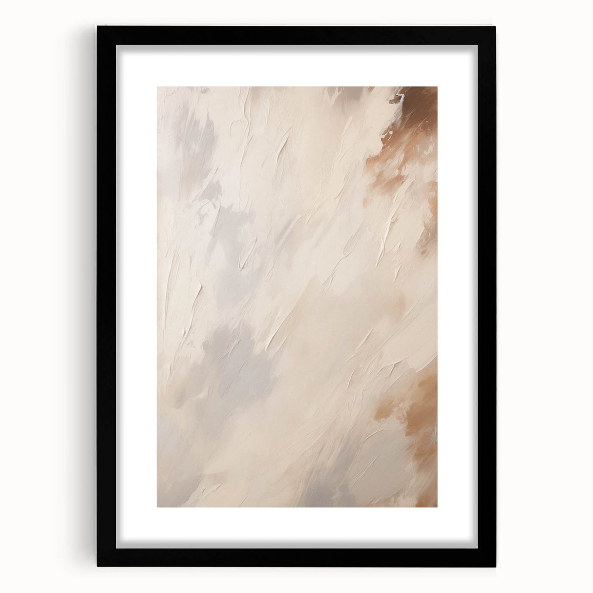 Abstract minimalist wall art collection framed in black, featuring a sleek design with a mat. Ideal for modern home decor, adding elegance and simplicity.