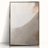 Framed abstract minimalist wall art with gold accents, showcased in a sleek acrylic frame, ideal for modern home decor and stylish interiors.
