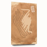 Abstract minimalist wall art piece displayed in a side view, featuring soft colors and geometric shapes, crafted with acrylic glass for a modern aesthetic. Perfect for contemporary decor.