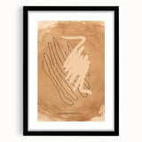 Abstract minimalist wall art collection featuring a sleek black frame with a mat, showcasing a contemporary design perfect for modern home decor. The artwork adds elegance and sophistication to any living space, enhancing its aesthetic appeal.