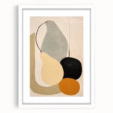 Abstract minimalist wall art frame featuring a white mat, showcasing an elegant design perfect for modern decor. Ideal for living rooms or offices, enhancing aesthetics.