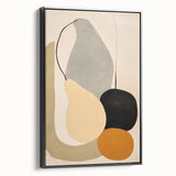 Framed minimalist wall art collection showcasing an abstract design in soothing black tones, viewed from the side, ideal for modern home decor.