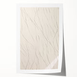 Abstract minimalist design wall art print featuring soft pastel colors and geometric shapes, elegantly rolled for easy framing and display, ideal for modern decor.