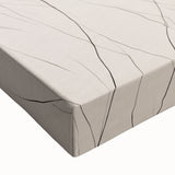 Close-up of a stretched canvas featuring an abstract minimalist design in muted tones, showcasing soft lines and shapes that evoke a sense of tranquility and modern elegance, ideal for contemporary home decor.