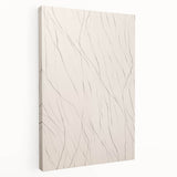 Side view of a stretched canvas showcasing an abstract minimalist design with soft, muted colors, perfect for modern home decor. Ideal for enhancing contemporary interiors.