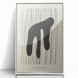 Framed abstract minimalist wall art collection showcasing a sleek white design, perfect for modern decor, enhancing contemporary living spaces with its elegant simplicity.