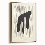 Framed canvas art showcasing a minimalist abstract design with a gold color palette, perfect for modern home decor. Side view highlights its sleek edges and elegant finish.