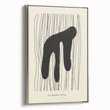 Abstract minimalist wall art design featuring a framed silver canvas with geometric patterns, displayed from a side view, perfect for modern decor.