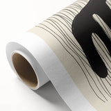 Abstract minimalist wall art design on rolled canvas, showcasing soft pastel colors and geometric patterns, ideal for modern home decor and artistic spaces.