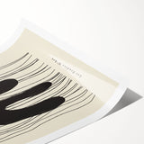 Abstract minimalist wall art print showcasing vibrant colors and geometric shapes, rolled and ready for framing, enhancing modern decor and artistic expression.